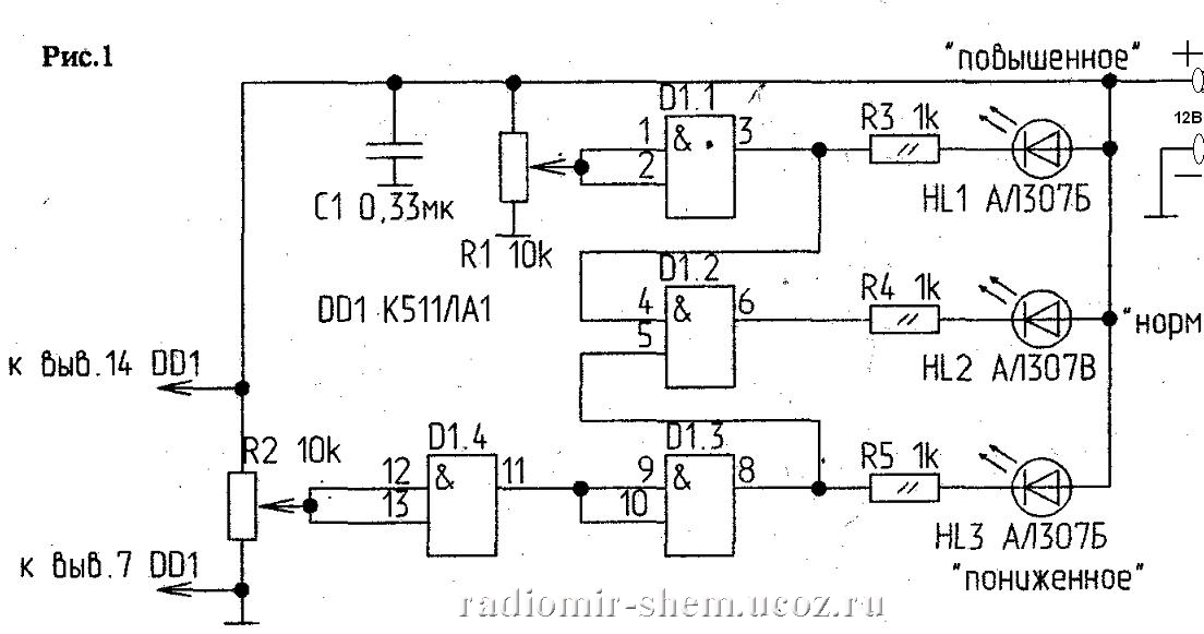 Индикатор бортовой сети автомобиля